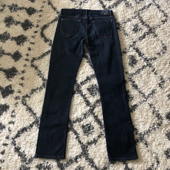 Goldsign ENVY Low Rise Jeans Dark Wash Straight Leg Y2K 90s Stretch USA 28 - Picture 2 of 13